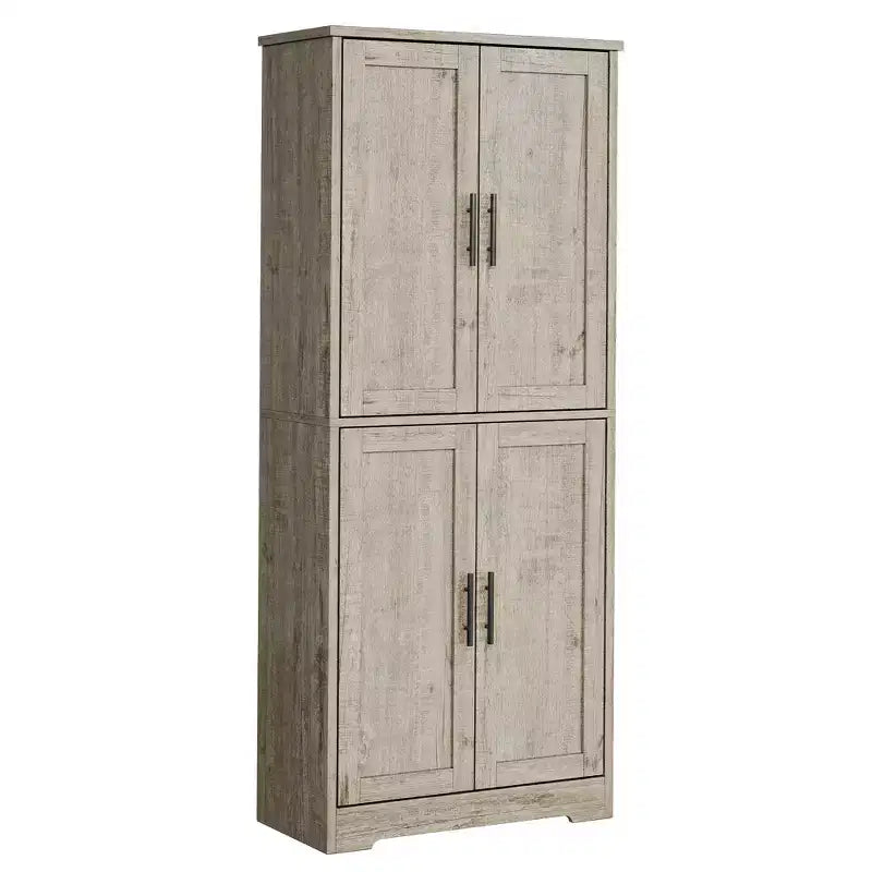 Meuble de cuisine avec 4 portes et étagères réglables, armoire de rangement utilitaire autoportante