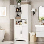 Meuble de cuisine avec 4 portes et étagères réglables, armoire de rangement utilitaire autoportante