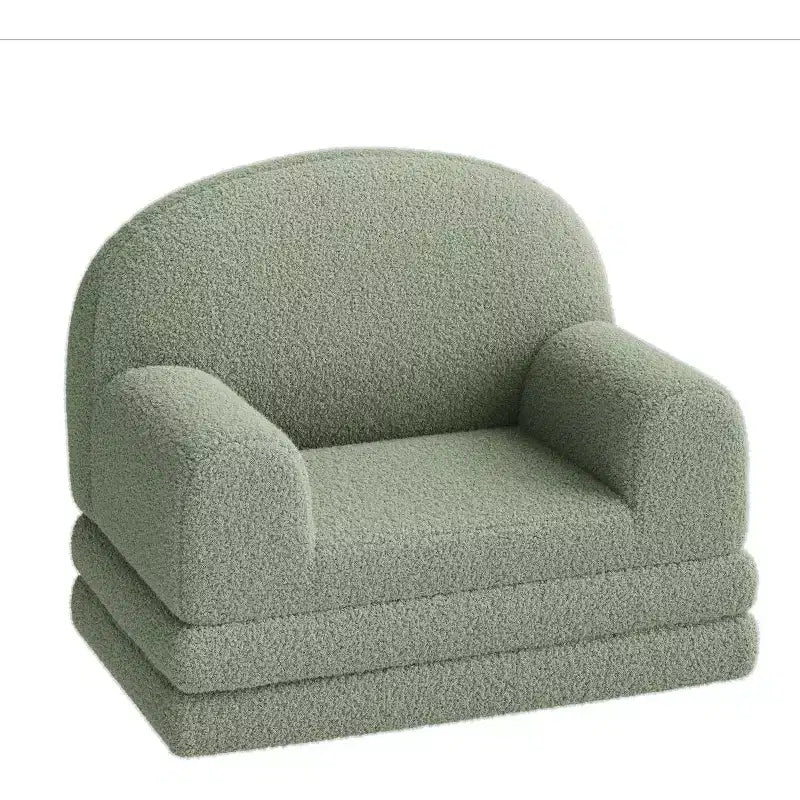 Canapé et chaise longue pliables 2-en-1 pour enfants – Mousse haute densité, 2–8 ans