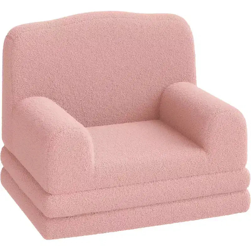 Canapé et chaise longue pliables 2-en-1 pour enfants – Mousse haute densité, 2–8 ans