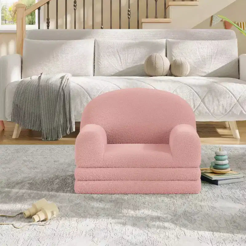 Canapé et chaise longue pliables 2-en-1 pour enfants – Mousse haute densité, 2–8 ans