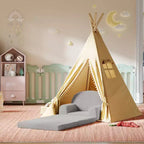 Canapé et chaise longue pliables 2-en-1 pour enfants – Mousse haute densité, 2–8 ans
