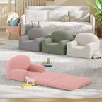 Canapé et chaise longue pliables 2-en-1 pour enfants – Mousse haute densité, 2–8 ans