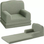 Canapé et chaise longue pliables 2-en-1 pour enfants – Mousse haute densité, 2–8 ans