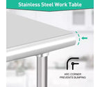 Table de préparation 2 niveaux en acier inoxydable NSF 36" pour cuisine, garage et restaurant