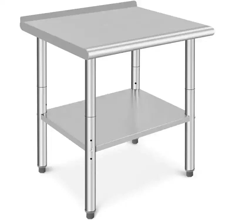 Table de préparation 2 niveaux en acier inoxydable NSF 36" pour cuisine, garage et restaurant