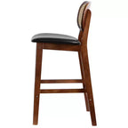 Tabouret de bar en rotin hauteur comptoir – Similicuir ou Boucle, assise de 64 cm