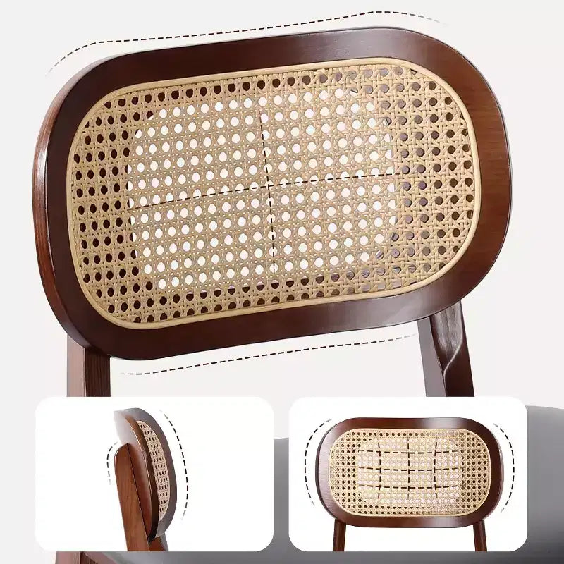 Tabouret de bar en rotin hauteur comptoir – Similicuir ou Boucle, assise de 64 cm
