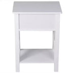 Table de chevet 1 tiroir en MDF blanc – 40 cm de large