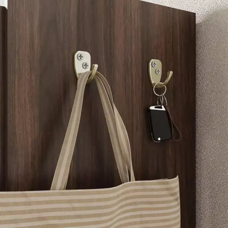 Grand meuble à chaussures avec portesOrganisateur de chaussures à 6 niveaux avec 2 portes et crochets supplémentaires pour le couloir, l'entrée, le salon