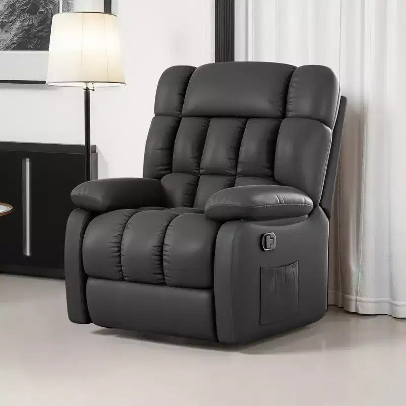Fauteuil inclinable ergonomique avec inclinaison et repose-pieds réglables – Noir
