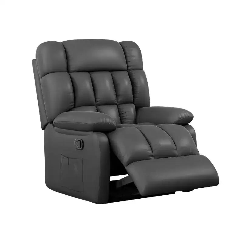 Fauteuil inclinable ergonomique avec inclinaison et repose-pieds réglables – Noir