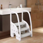 Marchepied pour enfants avec poignées, marchepied réglable à 3 niveaux pour tout-petits avec design antidérapant, marchepied en plastique pour salle de bain, lavabo