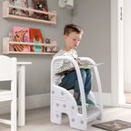 Marchepied pour enfants avec poignées, marchepied réglable à 3 niveaux pour tout-petits avec design antidérapant, marchepied en plastique pour salle de bain, lavabo
