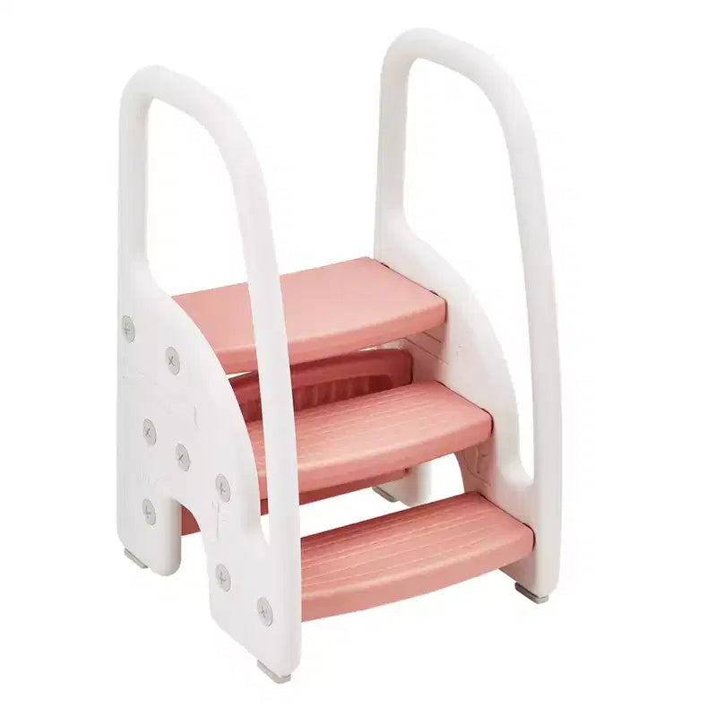 Marchepied pour enfants avec poignées, marchepied réglable à 3 niveaux pour tout-petits avec design antidérapant, marchepied en plastique pour salle de bain, lavabo
