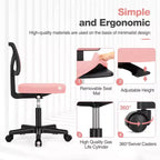 Chaise de bureau à roulettes ergonomique et moderne en maille à dossier bas