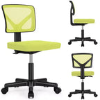 Chaise de bureau à roulettes ergonomique et moderne en maille à dossier bas