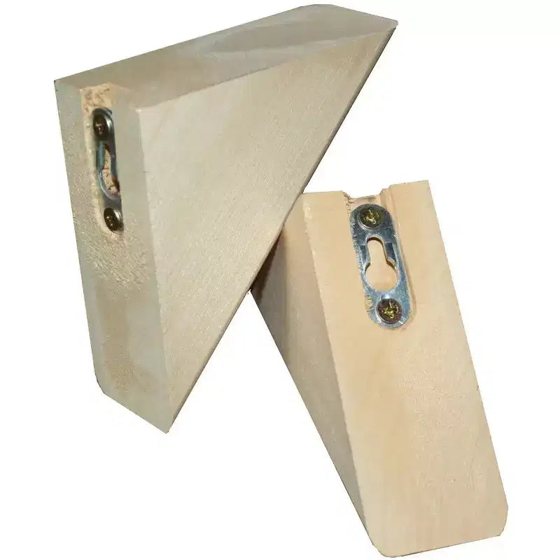 Kit d'étagère murale en tilleul à bordure naturelle avec équerres de fixation