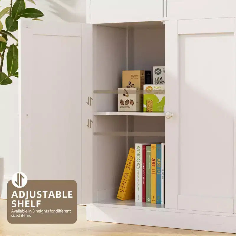 Meuble de Rangement Autoportant pour Salle de Bain avec Portes, Tiroirs et Étagère Réglable