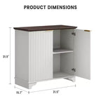 Meuble de rangement de ferme avec portes cannelées, buffet de bar à café, étagères réglables, pour salle à manger, salon.