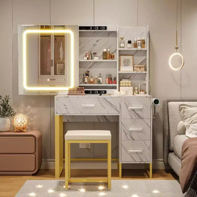 Cadre de lit plateforme rembourré avec tête de lit à oreilles