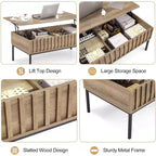 Table basse ronde avec deux tiroirs Table basse circulaire avec rangement Table basse de style ferme