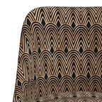Tabouret de bar rembourré à dossier arrondi en tissu à motifs
