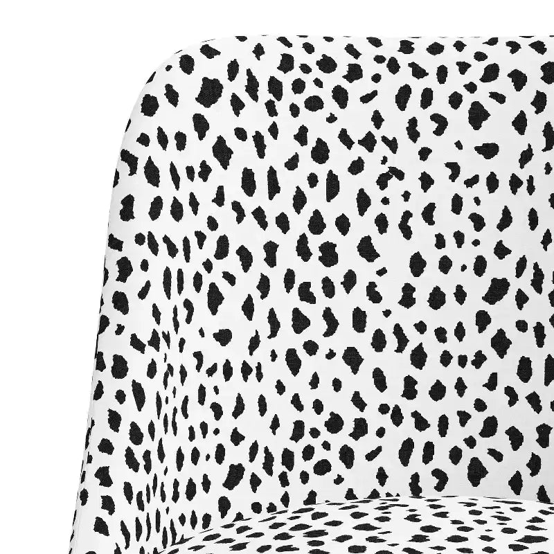 Tabouret de bar rembourré à dossier arrondi en tissu à motifs