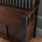 Banc de rangement capitonné avec espace de rangement intérieur dissimulé