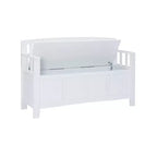 Banc de rangement capitonné avec espace de rangement intérieur dissimulé