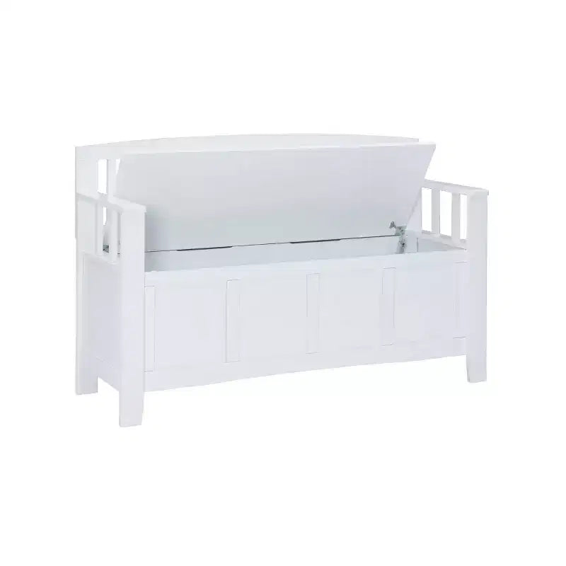 Banc de rangement capitonné avec espace de rangement intérieur dissimulé