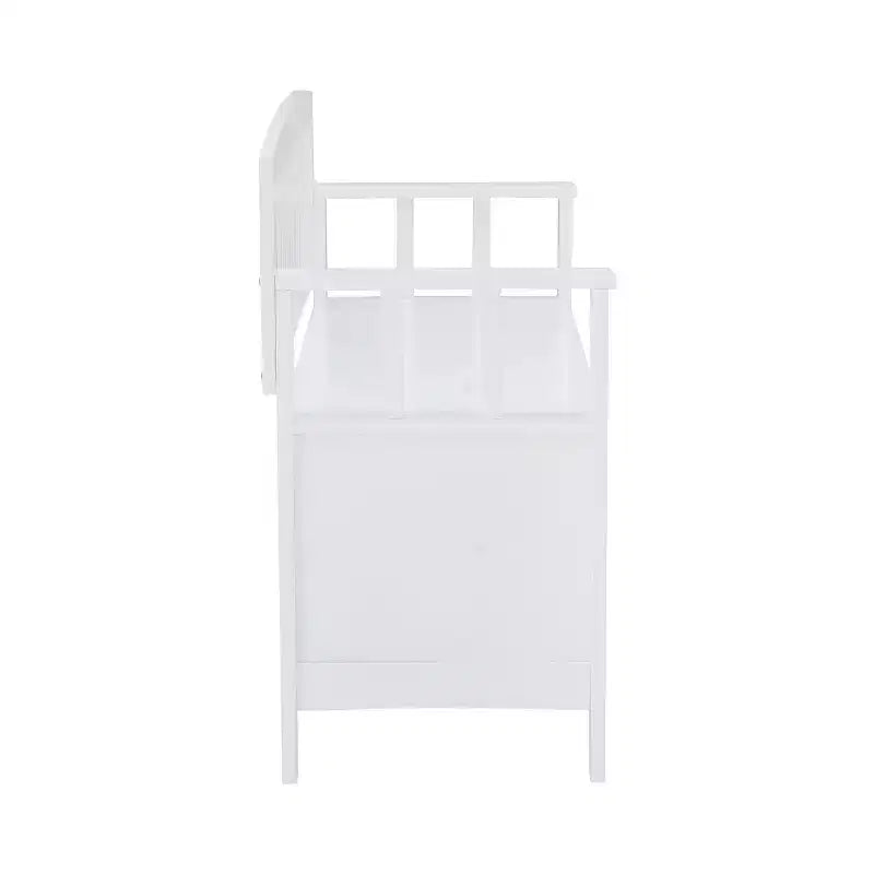 Banc de rangement capitonné avec espace de rangement intérieur dissimulé