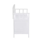 Banc de rangement capitonné avec espace de rangement intérieur dissimulé
