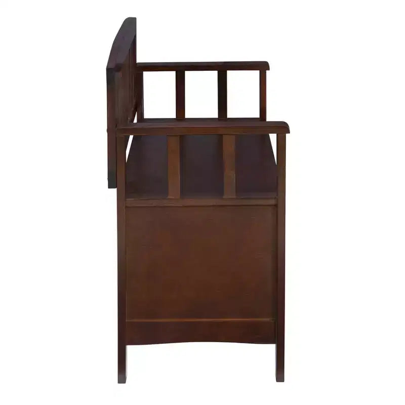 Banc de rangement capitonné avec espace de rangement intérieur dissimulé
