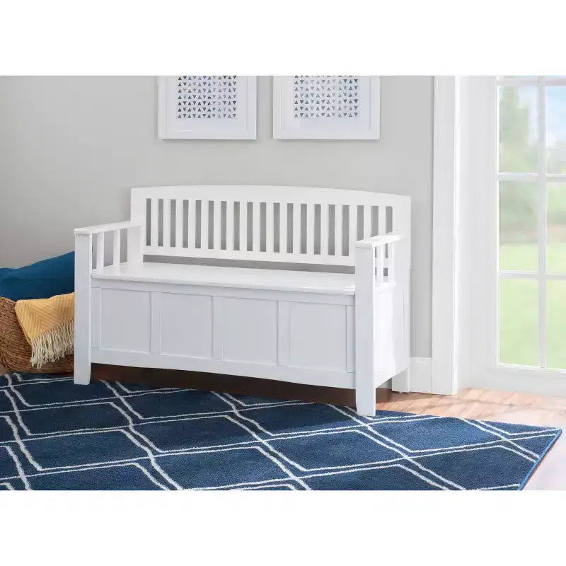 Banc de rangement capitonné avec espace de rangement intérieur dissimulé