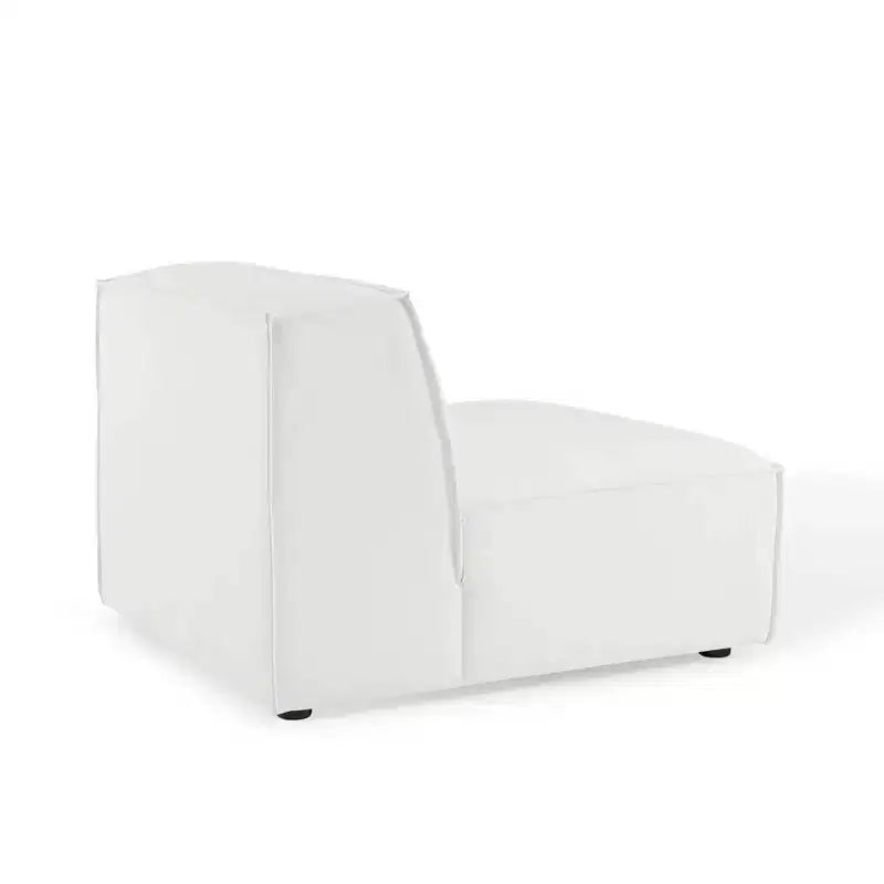 Canapé d'angle 4 places avec pouf