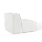 Canapé d'angle 4 places avec pouf