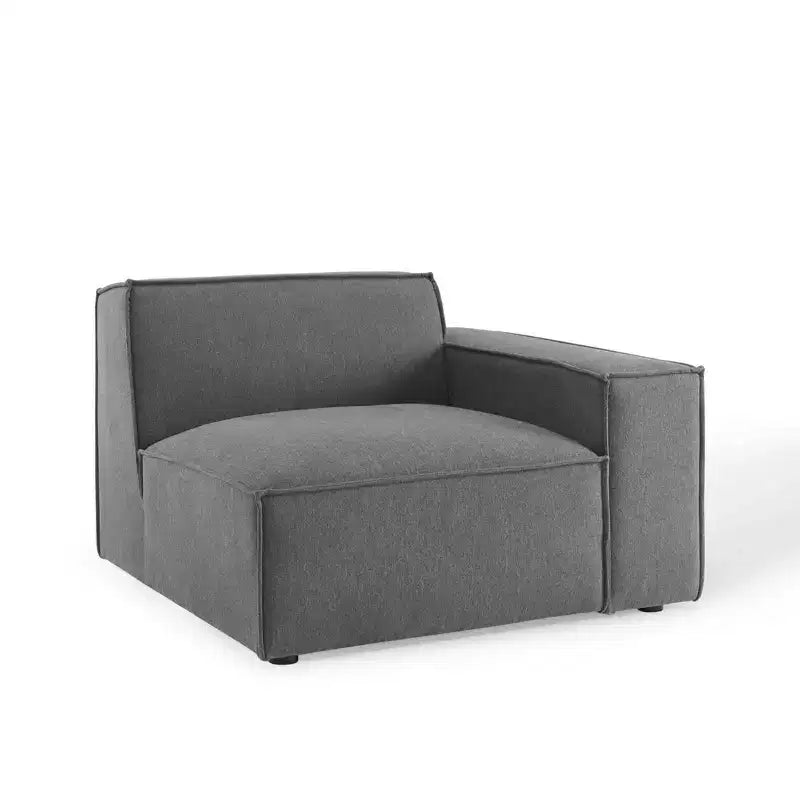 Canapé d'angle 4 places avec pouf