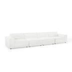 Canapé d'angle 4 places avec pouf