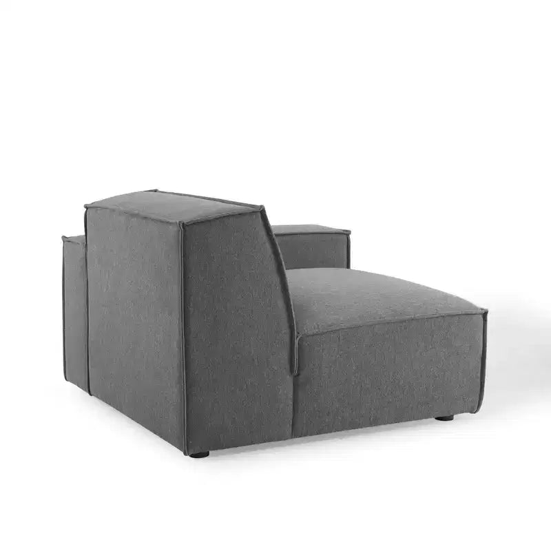 Canapé d'angle 4 places avec pouf