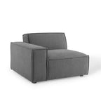 Canapé d'angle 4 places avec pouf