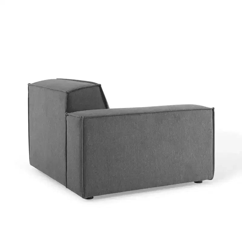 Canapé d'angle 4 places avec pouf
