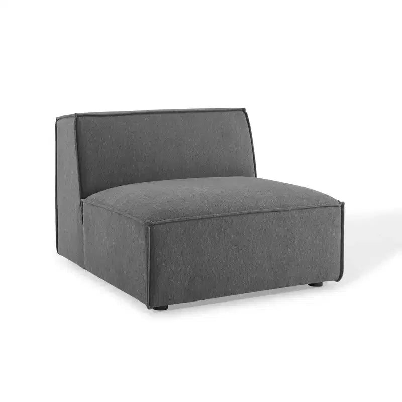 Canapé d'angle 4 places avec pouf