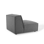 Canapé d'angle 4 places avec pouf