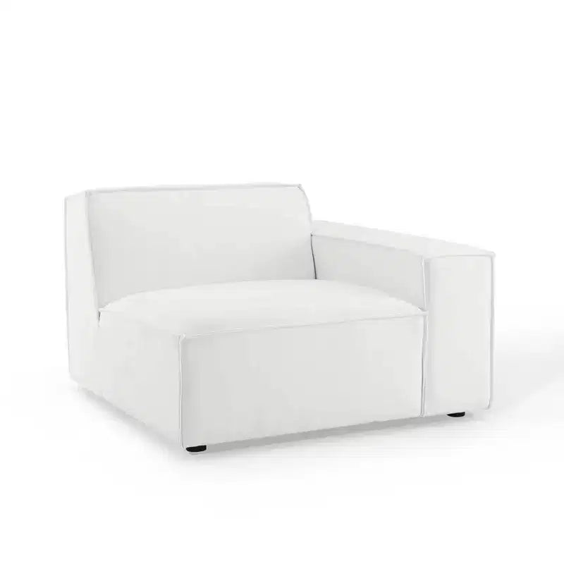 Canapé d'angle 4 places avec pouf