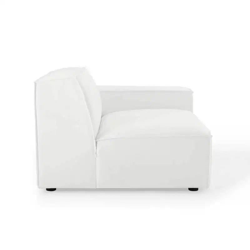 Canapé d'angle 4 places avec pouf
