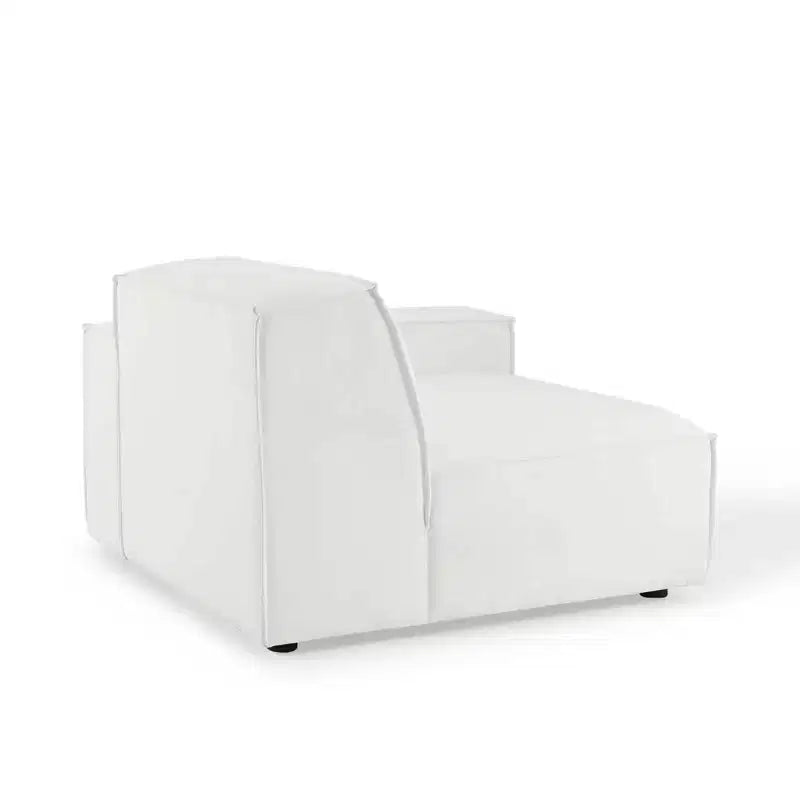 Canapé d'angle 4 places avec pouf