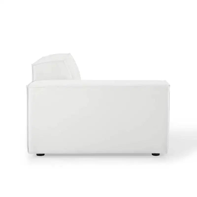 Canapé d'angle 4 places avec pouf