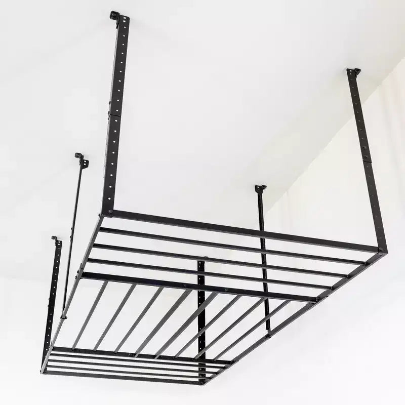 Support de rangement suspendu pour garage 4' x 8' avec crochets – Capacité de 317,5 kg