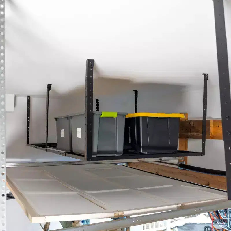 Support de rangement suspendu pour garage 4' x 8' avec crochets – Capacité de 317,5 kg